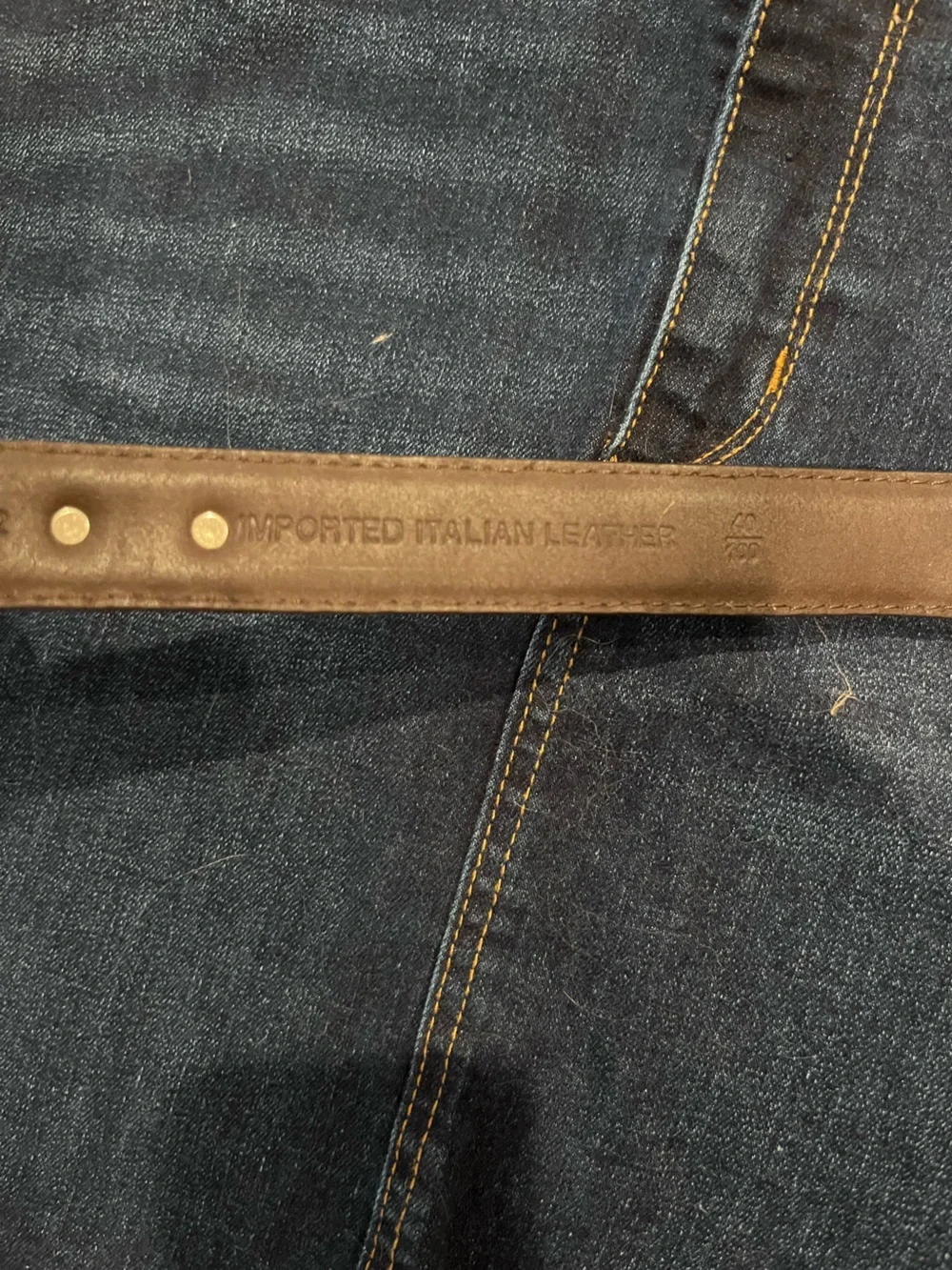 Classic Brown Imported Italian Leather Men's Belt with Silver Buckle
